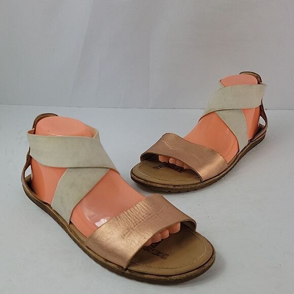Sorel Ella II Ankle Strap Mettalic Open Toe Women's Sandals - Picture 3 of 12